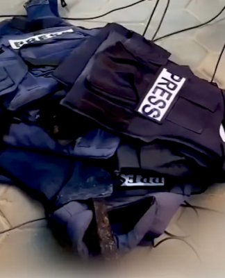 Gaza press flak jackets