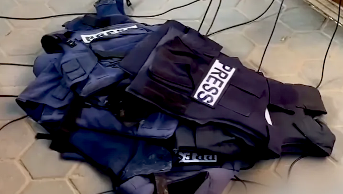 Gaza press flak jackets