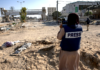 Photojournalist Doaa al Baz working in Gaza