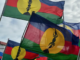 Kanak flags lifted high at a pro-independence rally in Nouméa