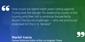 A quote from resigned Los Angeles Time editorials editor Mariel Garza