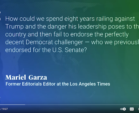 A quote from resigned Los Angeles Time editorials editor Mariel Garza