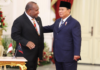 PNG Prime Minister James Marape with newly inaugurated Indonesian President Prabowo Subianto