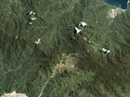 The Panguna mine as seen in Bougainville, Papua New Guinea,