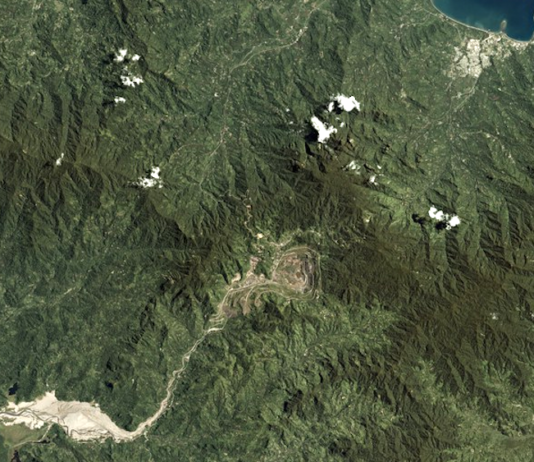 The Panguna mine as seen in Bougainville, Papua New Guinea,