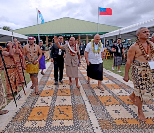 Fiji Prime Minister Sitiveni Rabuka, who is currently in Apia for the 27th Heads of Government Meeting (CHOGM), was bestowed with a Samoan matai title