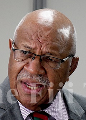 Fiji Prime Minister Sitiveni Rabuka