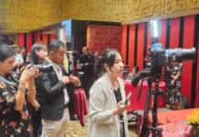 Journalists at Taipei's Grand Hotel reception celebrating seven years of the Asia Pacific regional office of RSF