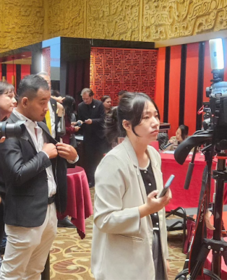 Journalists at Taipei's Grand Hotel reception celebrating seven years of the Asia Pacific regional office of RSF