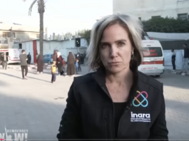 Arwa Damon, founder of the medical nonprofit INARA, speaks from Deir al-Balah in Gaza