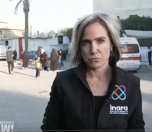 Arwa Damon, founder of the medical nonprofit INARA, speaks from Deir al-Balah in Gaza