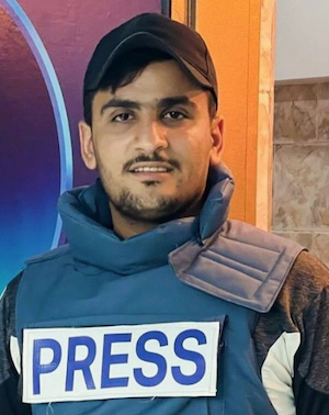 Photojournalist Bilal Rajab of al-Quds al-Youm TV