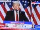 The moment former US president Donald Trump declared victory at Palm Beach