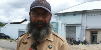 West Papuan activist Filep Karma while imprisoned in the Abepura jail