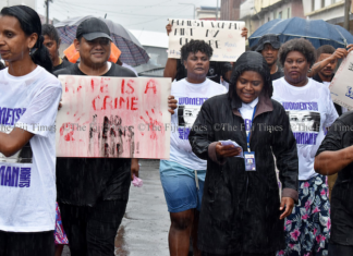 Representatives from civil society and non-government organisations braved the rain during the 16 Days of Activism Against Violence Against Women march in Labasa