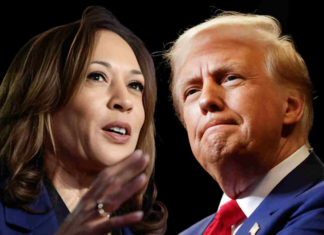 US Vice-President Kamala Harris and former President Donald Trump