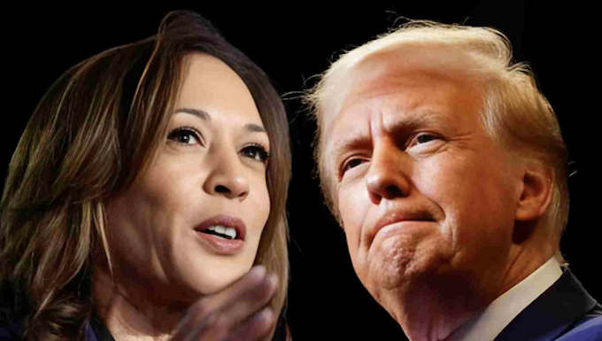 US Vice-President Kamala Harris and former President Donald Trump