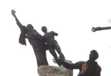 The author, Joe Hendren, stands in Martyr's Square, Beruit