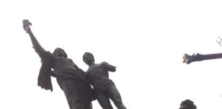 The author, Joe Hendren, stands in Martyr's Square, Beruit