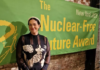 Hinamoeura Morgant-Cross received the Nuclear-free Future Award in New York on 28 November 2023