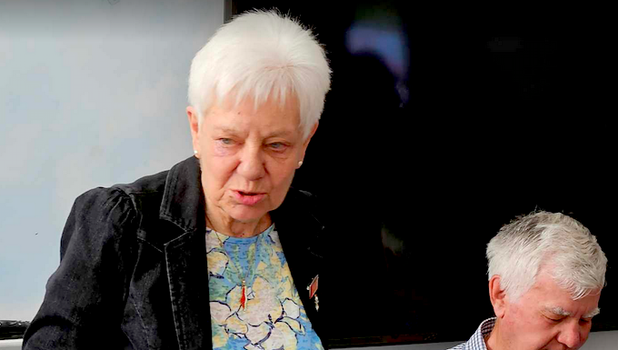 Activist author Maire Leadbeater