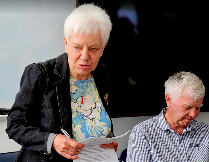 Activist author Maire Leadbeater