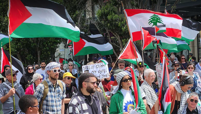 A New Zealand protest over the Gaza genocide