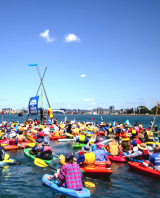 The Newcastle coal port 24-hour blockade protest 2023