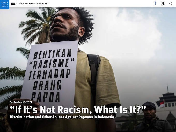 The new Human Rights Watch report "If It's Not Racism, What Is It?"