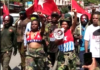 A West Papuan protest against the Indonesian "new neocolonial" transmigration plan