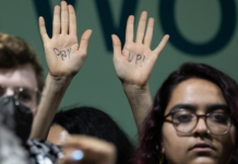 A protester at COP29 calls on wealthy nations to "pay up"