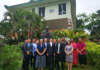 The People's Daily delegation being welcomed in Fiji