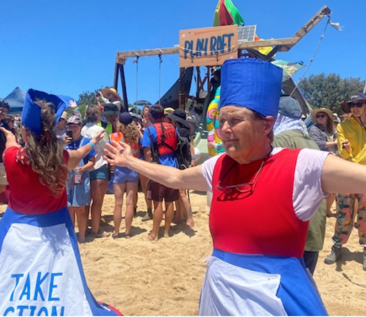 Rising Tide Newcastle coal port protest protesters on Sunday