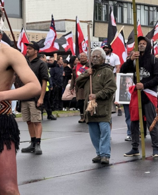 Prominent activist Tame Iti joins the Hīkoi