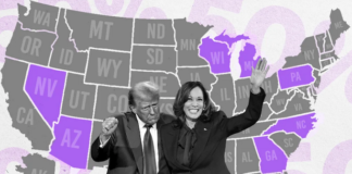 US Vice-President Kamala Harris and former US President Donald Trump