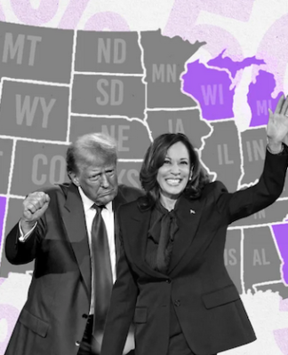 US Vice-President Kamala Harris and former US President Donald Trump