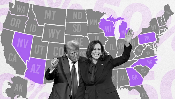 US Vice-President Kamala Harris and former US President Donald Trump