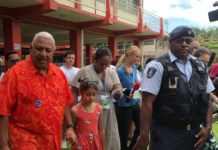 Former Fiji prime minister Voreqe Bainimarama