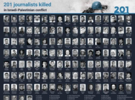 201 Palestinian journalists killed in Israel's war on Gaza