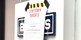 Serving an "eviction notice" on the Israeli Embassy in Aotearoa New Zealand in November 2023