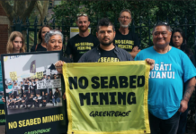 Greenpeace activists, along with representatives of Taranaki iwi Ngāti Ruanui, disrupted the annual general meeting of Manuka Resources