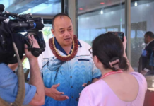 Resigned Tongan Prime Minister Hu'akavameiliku Siaosi Sovaleni