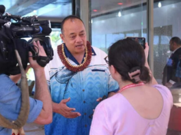 Resigned Tongan Prime Minister Hu'akavameiliku Siaosi Sovaleni