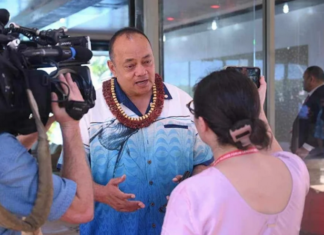 Resigned Tongan Prime Minister Hu'akavameiliku Siaosi Sovaleni