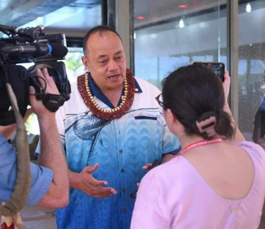 Resigned Tongan Prime Minister Hu'akavameiliku Siaosi Sovaleni