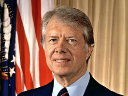 The late former US President Jimmy Carter in his younger years