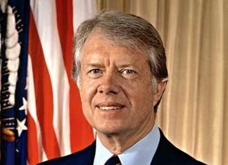 The late former US President Jimmy Carter in his younger years