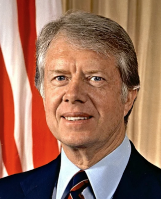 The late former US President Jimmy Carter in his younger years