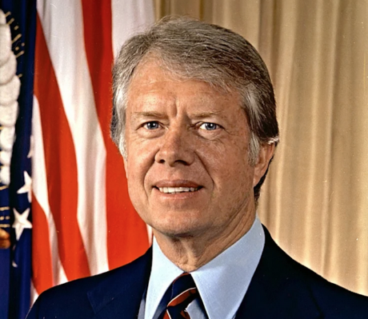 The late former US President Jimmy Carter in his younger years