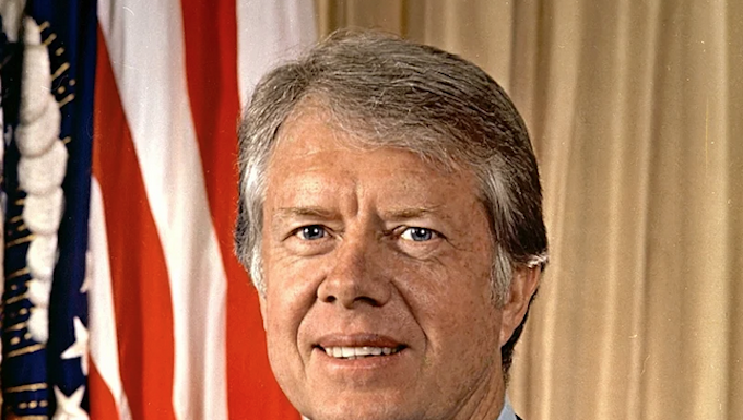 The late former US President Jimmy Carter in his younger years